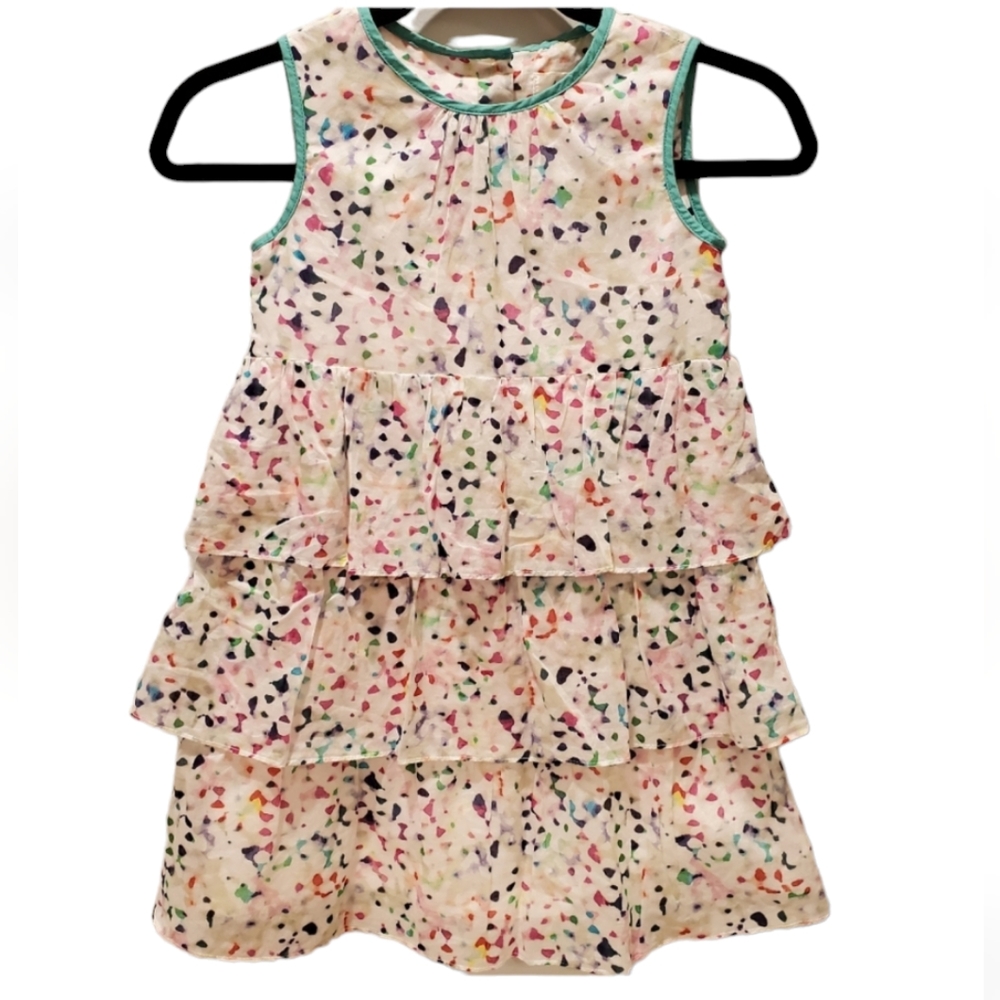 Milly Minis Three Tier Ruffle Sleeveless Dress